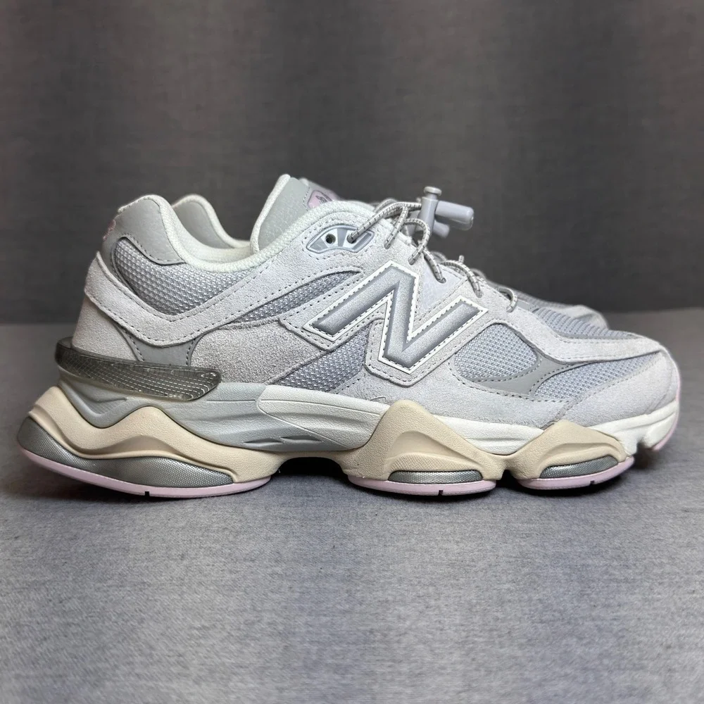 New Balance 9060 Grey Grey Pink Lifestyle Sneakers U9060GM Mens 8 Womens 9.5